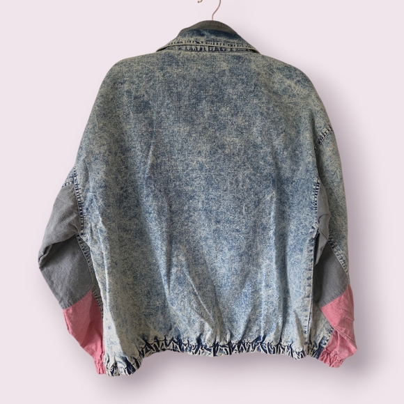 Vintage 80s Pullover Acid Wash Quarter Zip Jacket - Picture 11 of 13